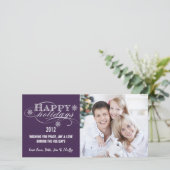 SIMPLE JOYEUX VACANCES CARTES PHOTOS PURPLE (Debout devant)