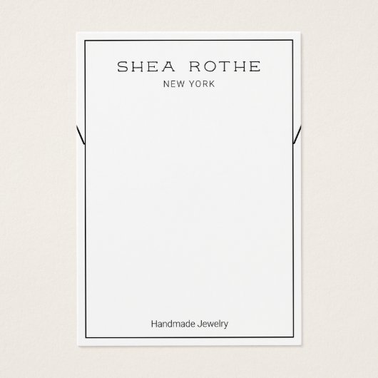 Simple Ketting Bracelet Jewelry Display Kaart (Voorkant)