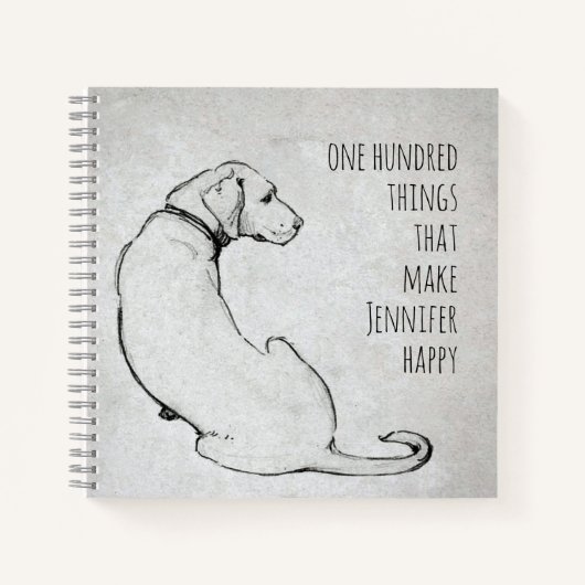 Simple Labrador Dog Art Gratitude Journal (Devant)