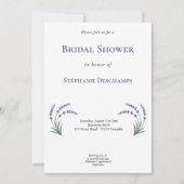 Simple Lavender Bridal Shower Invitation Kaart (Voorkant)