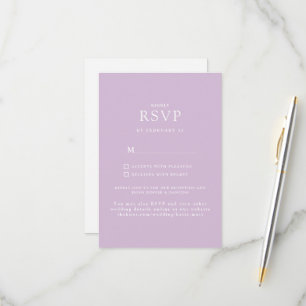 Simple Lavender Website Wedding RSVP