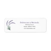 Simple Lavender Wedding Return Address Label (Voorkant)