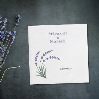Simple Lavender Wedding Servet