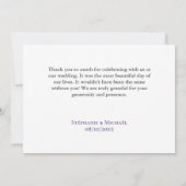Simple Lavender Wedding Thank You Card Kaart (Achterkant)
