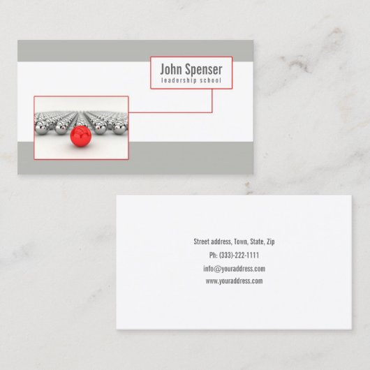 Simple Leadership School Visitekaartje (Voorkant / Achterkant)