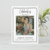 Simple Leaf Funeral Celebration of Life Programma (Staand voorkant)