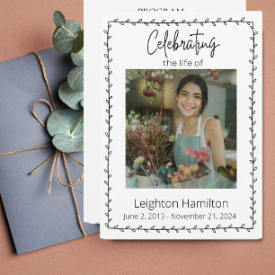 Simple Leaf Funeral Celebration of Life Programma