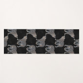 Simple Leopard Animal Black Patroon Yogamat (Voorkant (horizontaal))