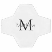 simple lettre initiale monogramme ajouter votre no (Plat)