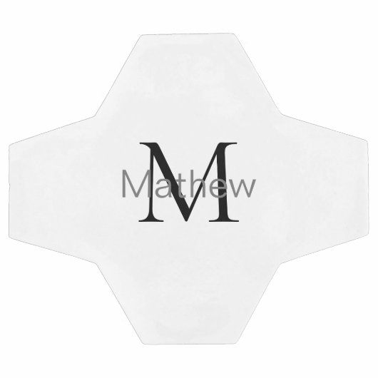 simple lettre initiale monogramme ajouter votre no (Plat)