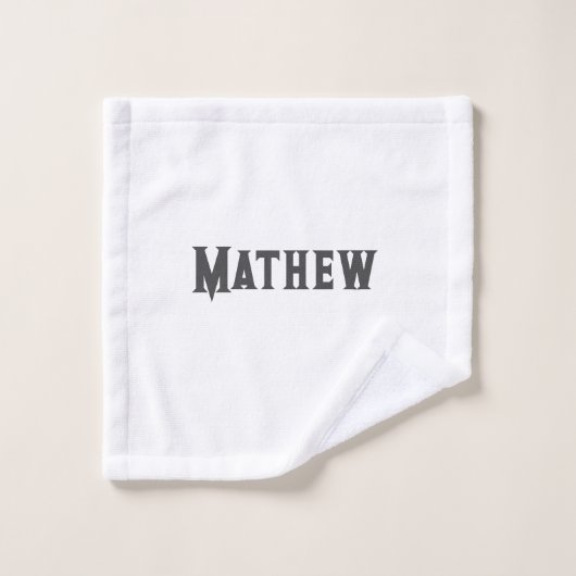 simple lettre initiale monogramme ajouter votre no (Gant de toilette)