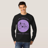 Simple Life Bicycle Biking Environmental T-shirt (Voorkant volledig)