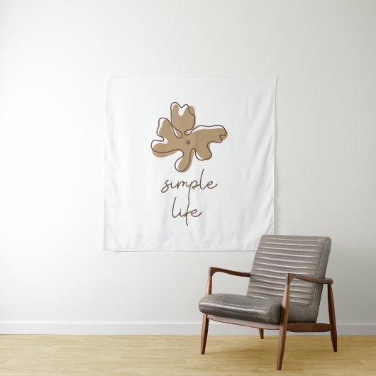 Simple Life Minimalism Tapestry Wandkleed (In situ)