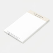 Simple Light Beige Linen Black Typography Post-it® Notes (Schuin)