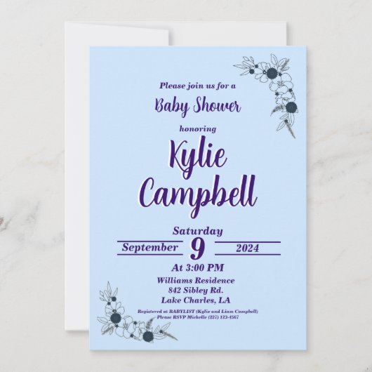 Simple Line Art Boho Baby shower Invitation Kaart (Voorkant)