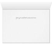 Simple Line Art Floral Bouquet Editable Note Card (Intérieur Horizontal (Bas))