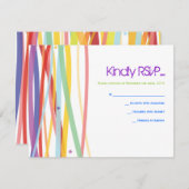 Simple Lines Bat Bar Mitzvah Carte de réponse (Devant / Derrière)