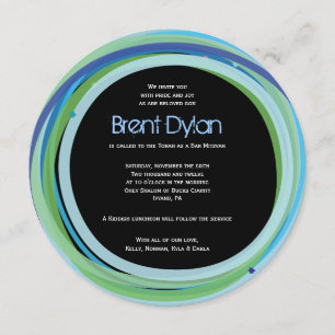 Simple Lines Bat Bar Mitzvah Invitation