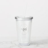 Simple Logo Business Branding Promotional Acryl Drinkbeker (Achterkant)