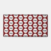 Simple Logo Business Pattern Burgundy Red (Recto)