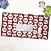 Simple Logo Business Pattern Burgundy Red