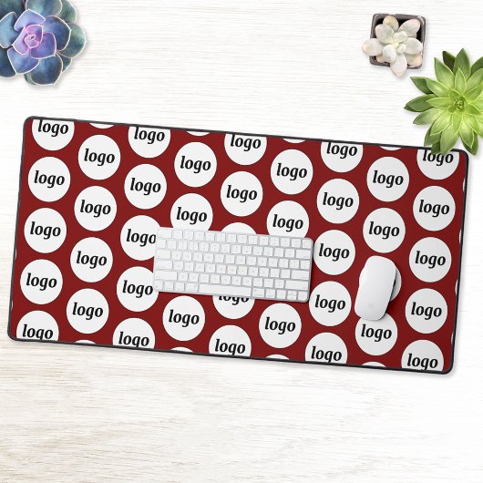 Simple Logo Business Pattern Burgundy Red