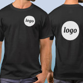 Simple Logo Crest and Back Promotional Business T-shirt
