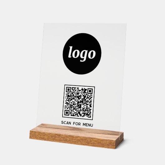 Simple Logo QR code Scan For Menu Business (Angle)