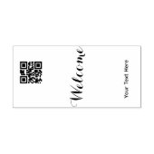 Simple Logo 'QR Code' Text Business Promotional Rubberstempel (Afrduk)