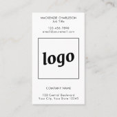 Simple Logo Text QR Code Vertical Format Visitekaartje (Voorkant)