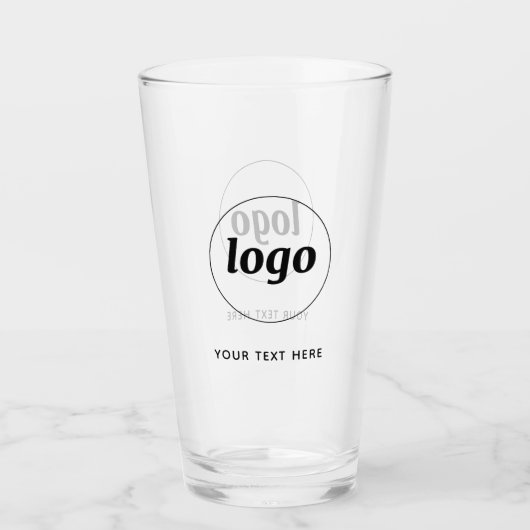 Simple Logo Texte Professionnel Promotionnel Verre (Devant)