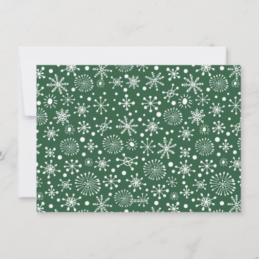 Simple Love 3 Photo Collage Modern Stripes | Groen Feestdagenkaart (Achterkant)