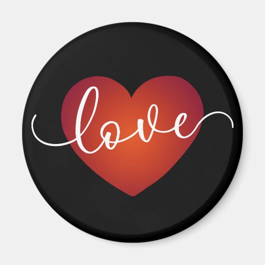 Simple Love Calligraphie Valentine | Magnet (Devant)