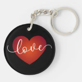 Simple Love Calligraphie Valentine | Porte-clé (Dos)