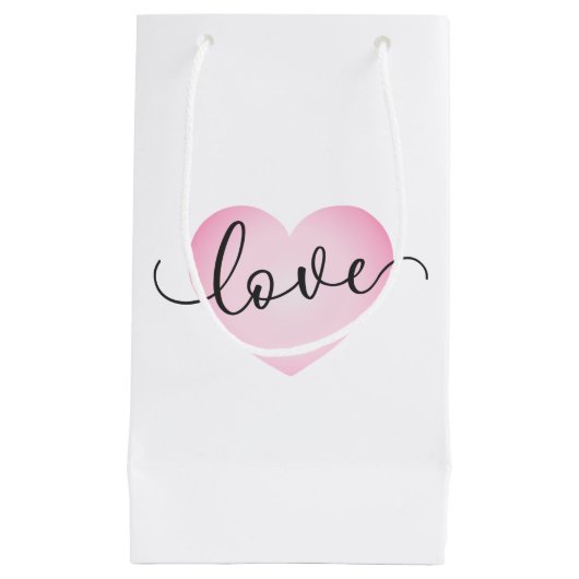 Simple Love Calligraphie Valentine | Sac Cadeau (Devant)
