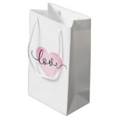 Simple Love Calligraphie Valentine | Sac Cadeau (Dos Angle)