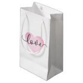 Simple Love Calligraphie Valentine | Sac Cadeau (Devant Angle)