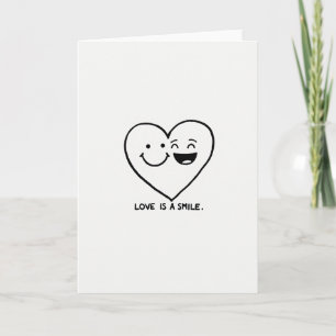 Simple Love Is A Smile Kaart