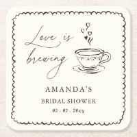 Simple Love is Brewing Coffee Bruidsuitnodiging