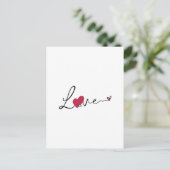 Simple Love Valentijnsdag Post Kaart (Staand voorkant)