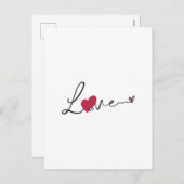 Simple Love Valentijnsdag Post Kaart (Voorkant / Achterkant)