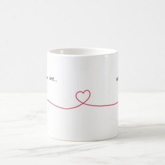 Simple Love Words Coffee Mok – Romantisch cadeau v (Center)