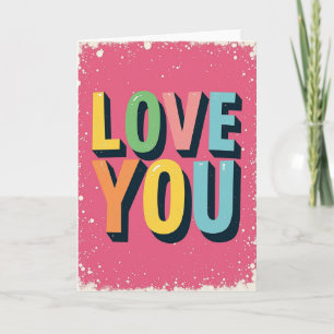 Simple Love You Carte Pailletée