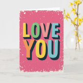 Simple Love You Carte Pailletée (Fleur jaune)