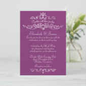 Simple Luxe Purple Mariage Invitations (Debout devant)