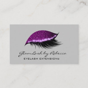 Simple Makeup Beauty Eyelash Lashes Glitter Paars Visitekaartje