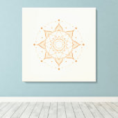 Simple Mandala Art Mural | Géométrie Sacrée Minima (Insitu (Plancher de Bois))