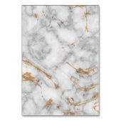 Simple Marbre gris élégant Numéro de table de mari (Dos)