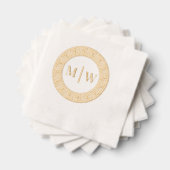 Simple Mariage 2 Monogramme Initial VS Clé Grecque (Insitu (empilé))
