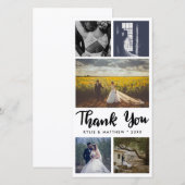 Simple Mariage Cinq Photos Merci (Devant / Derrière)